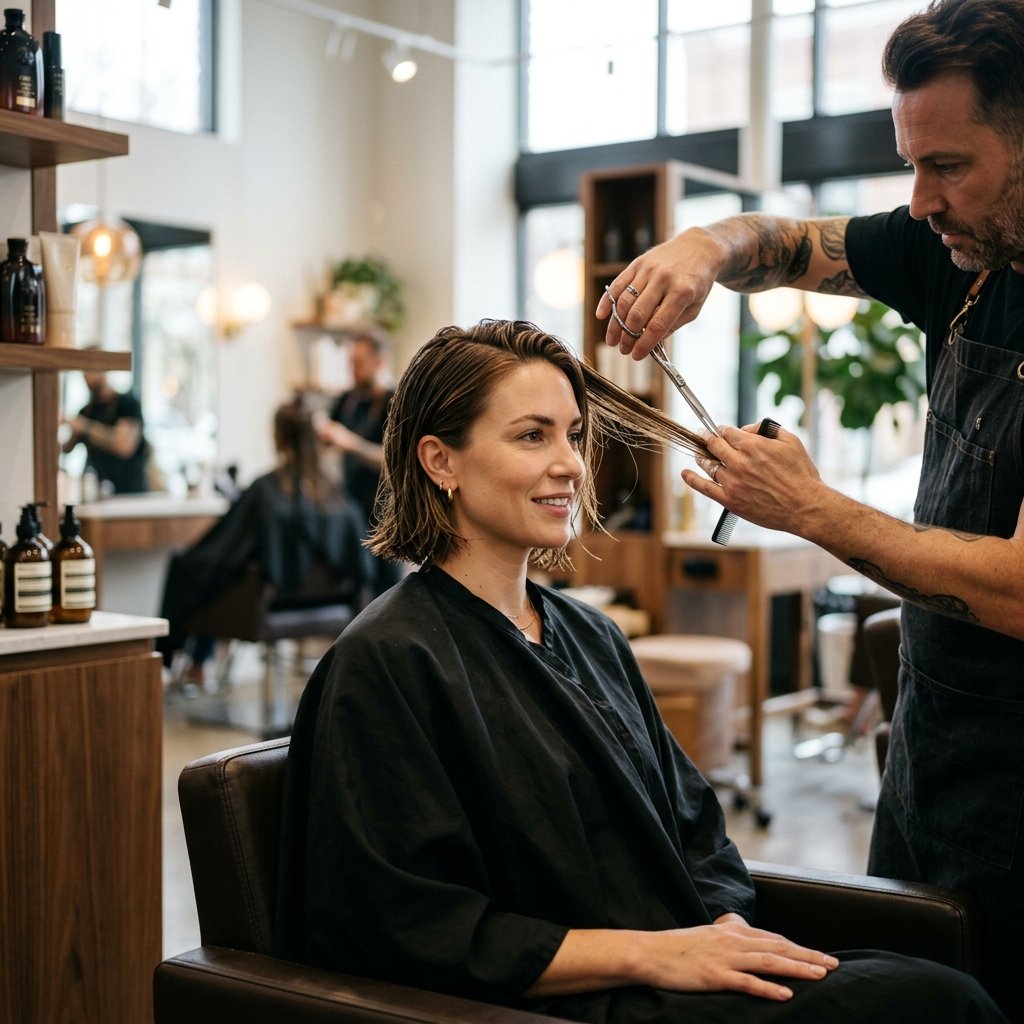 Haircut finish in progress